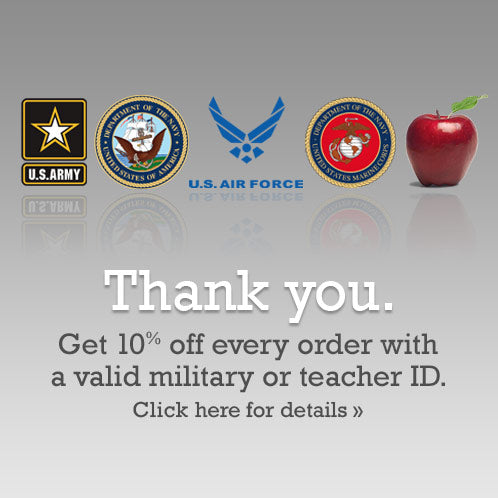 Military Discount, Teacher Discount