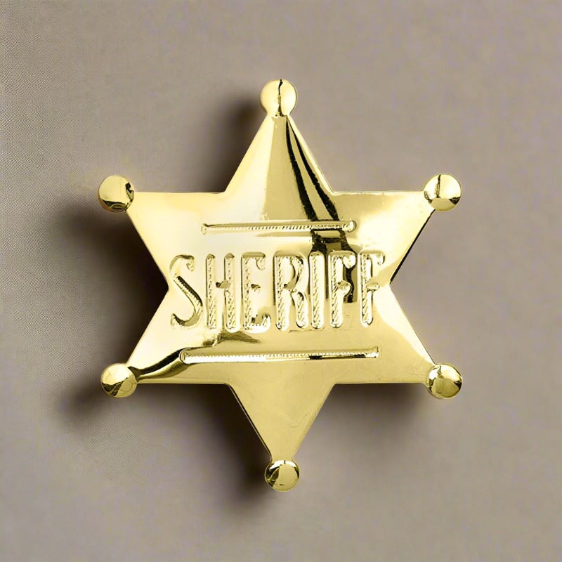 Gold Sheriff Badge Pin