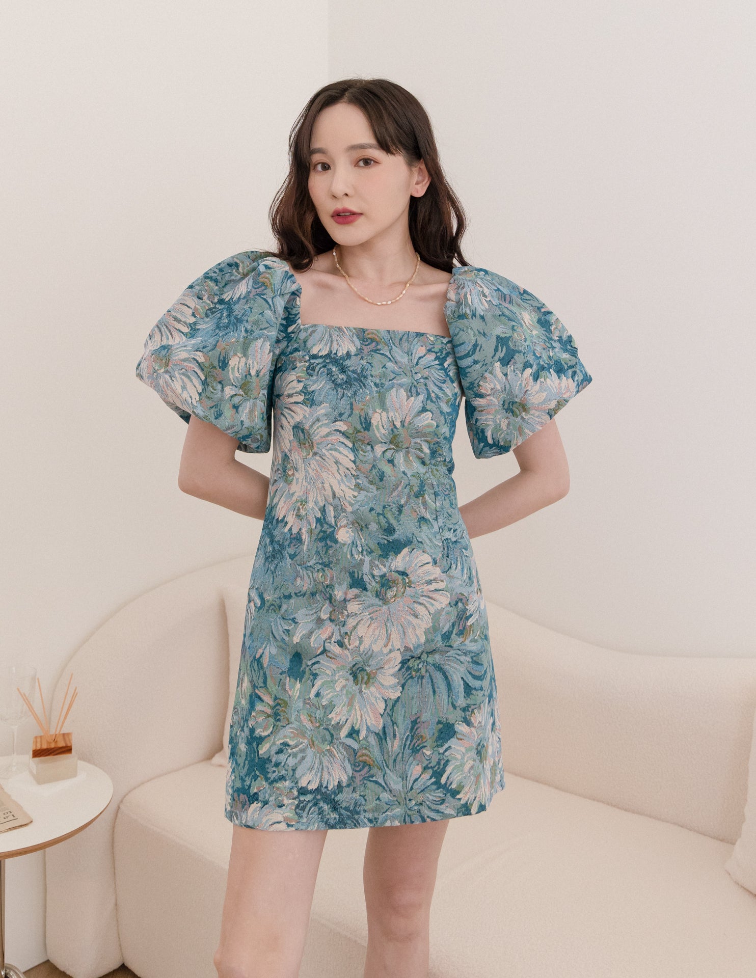Arissa Dress in Blue Floral