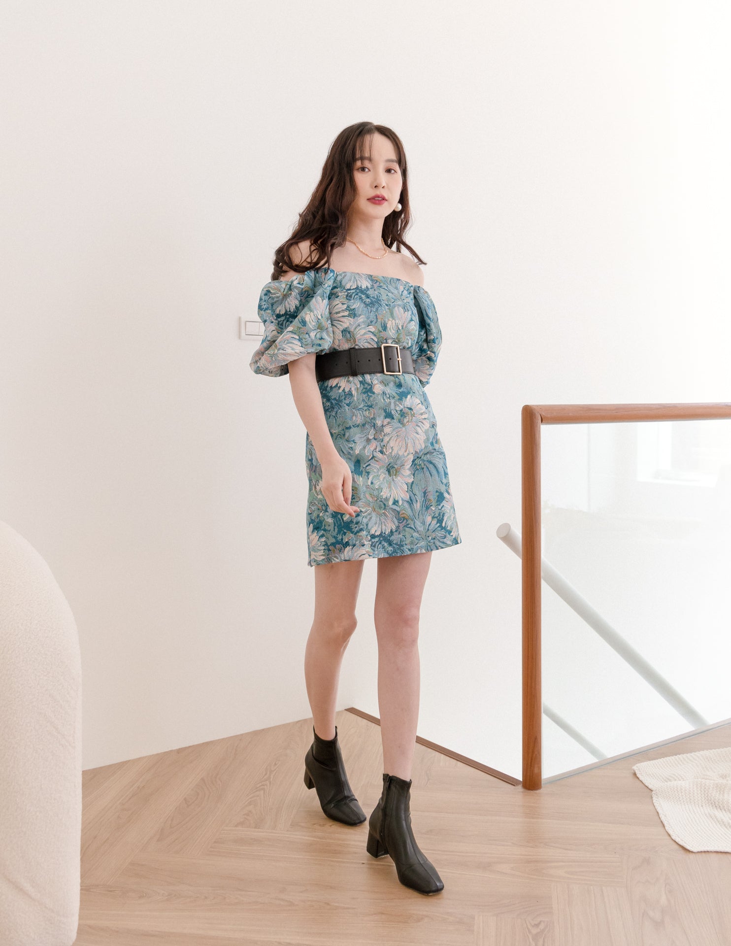 Arissa Dress in Blue Floral