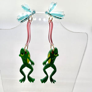 Frog & Fly Earrings - Kylie Wylie Customs