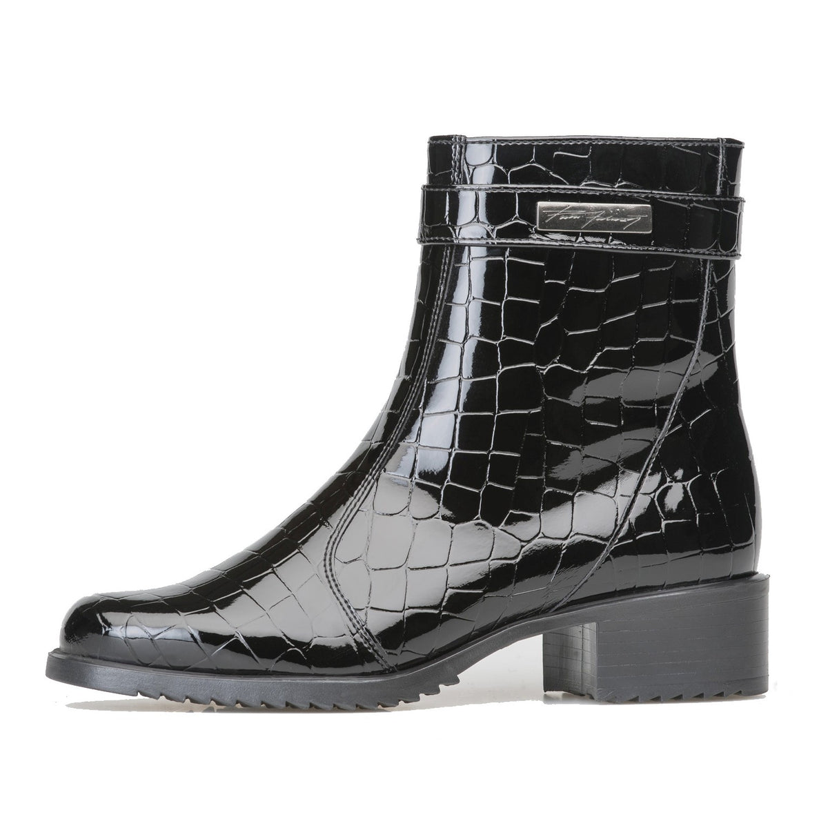 Pertti Palmroth ankle boot patent croco | PALMROTH