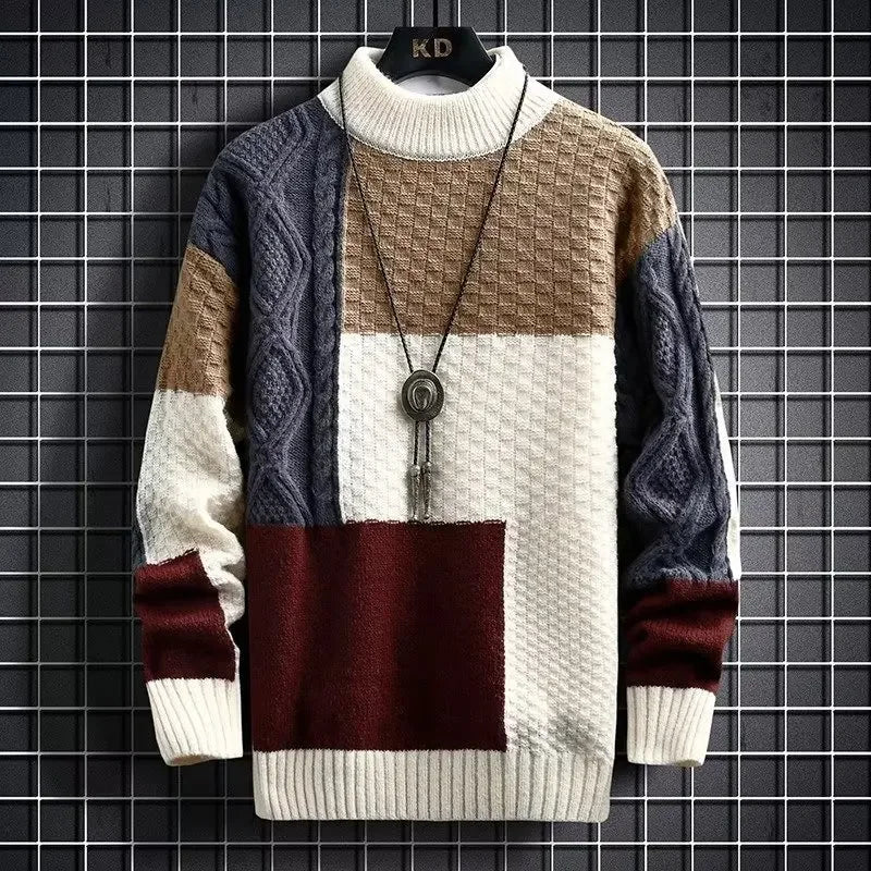 New Men's Sweater Autumn Winter Japanese Style Knitted Trendy Pullovers Basic Killer Whale Cardigan Fashion
