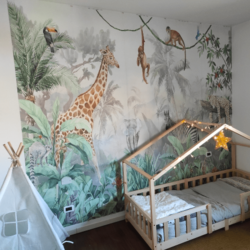 SELIE Papier Peint Panoramique Jolie Licorne Chambre D'Enfant Chambre De  Bébé Moderne Décoration Murale