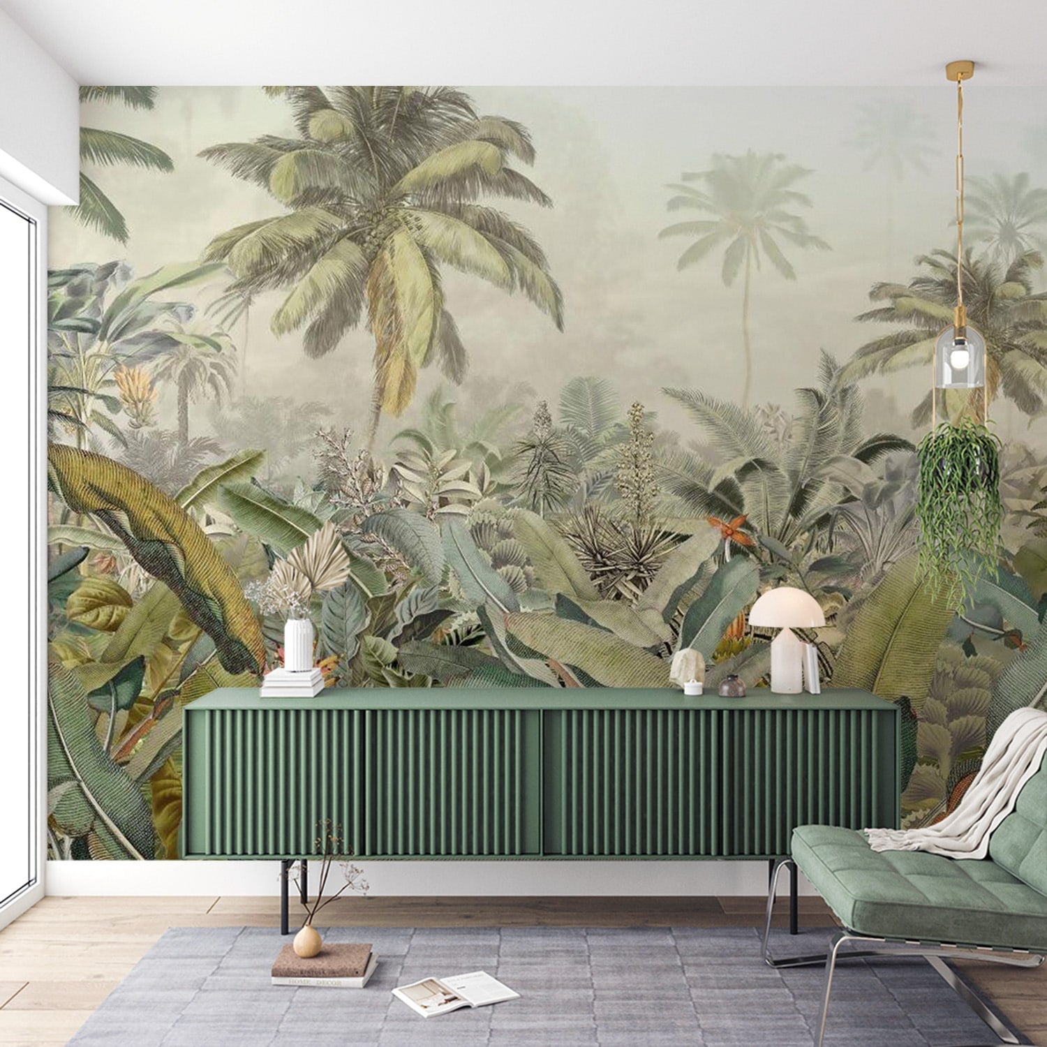 Papier peint jungle tropical pour chambre ou salon