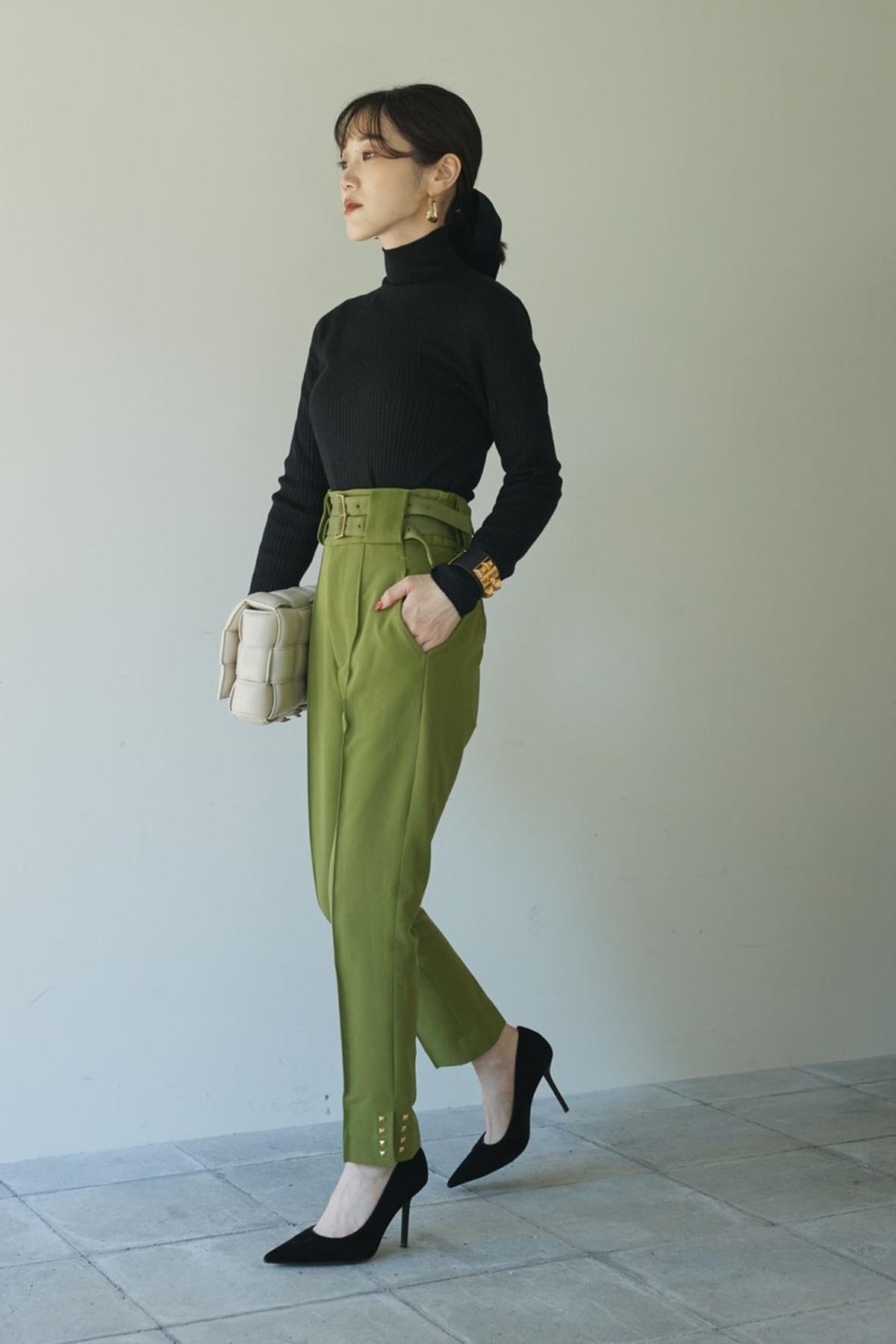 andrea&co STUDS DOUBLE BELT PANTS smcint.com