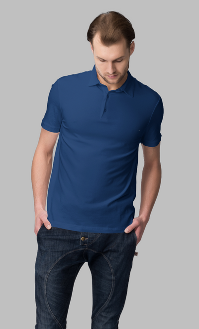 Polo T-Shirt Combo - Navy Blue & Orange