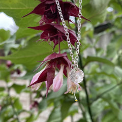 Handmade silver flower necklace