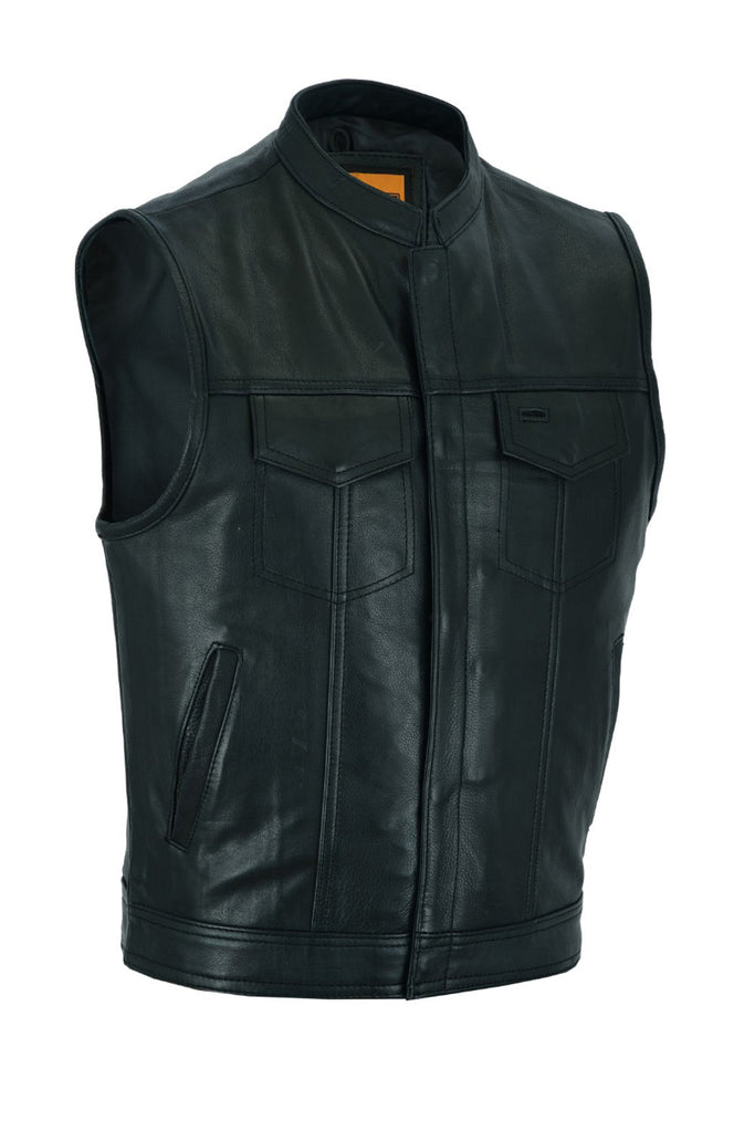 Dream Apparel® Mens Motorcycle CLUB VEST® Cowhide Leather 