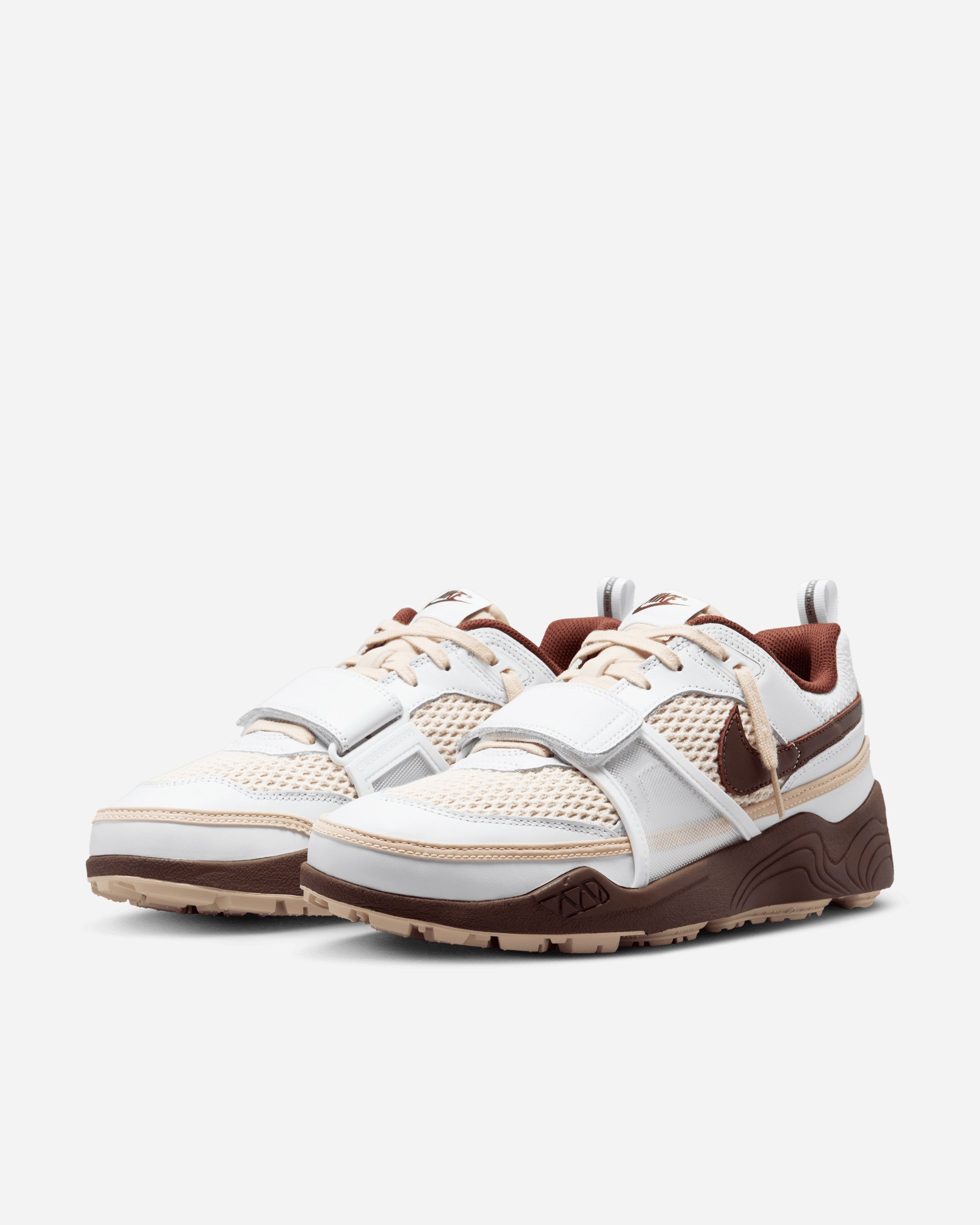 Nike Qs/tz Nike X Travis Scott Zoom Field Jaxx "light Chocolate" In White