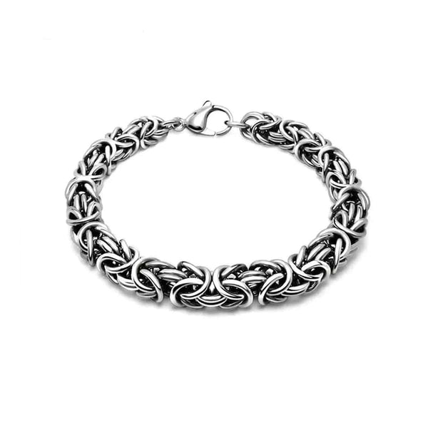 Brazalete vikingo cabeza doble Plata 925 & Piel de Cabra Bajo Pedido –  CimarroneMX