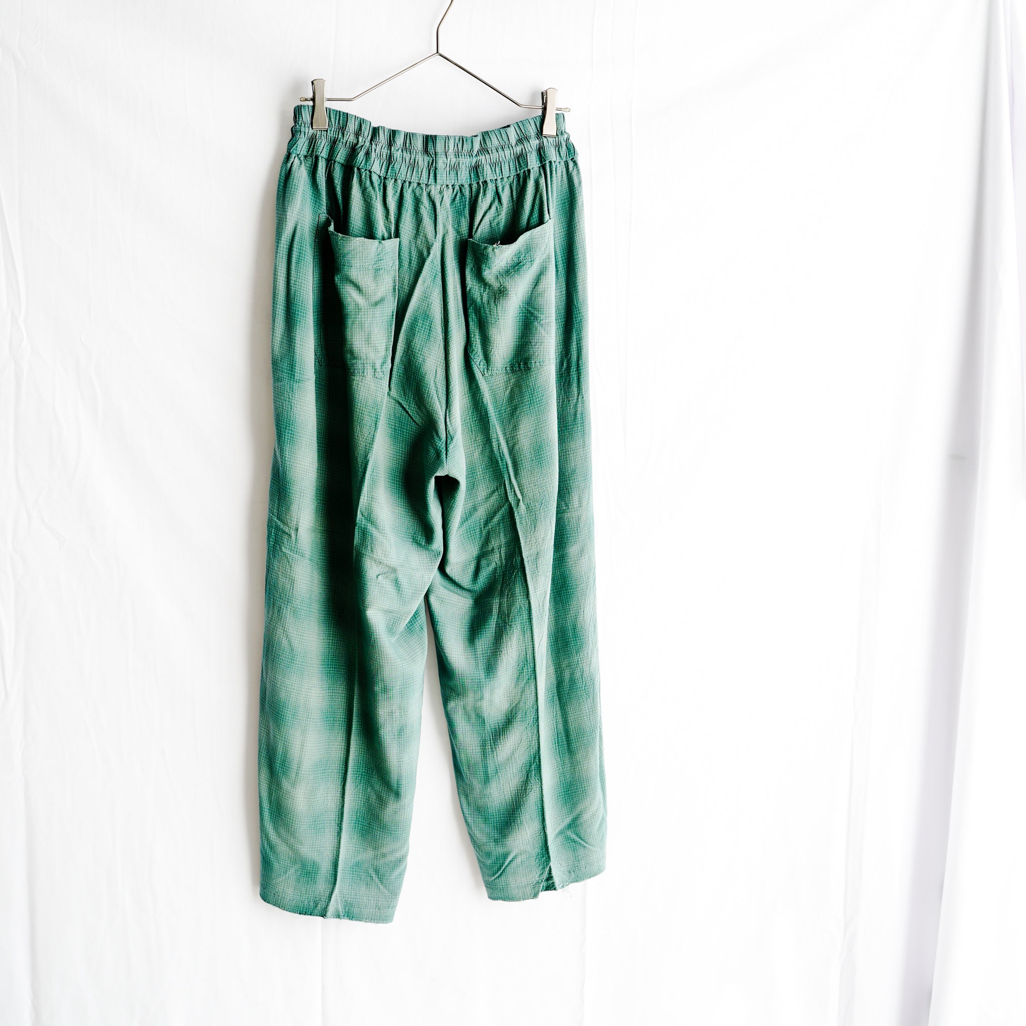 ancellm RAYON EASY SLACKS GREEN-