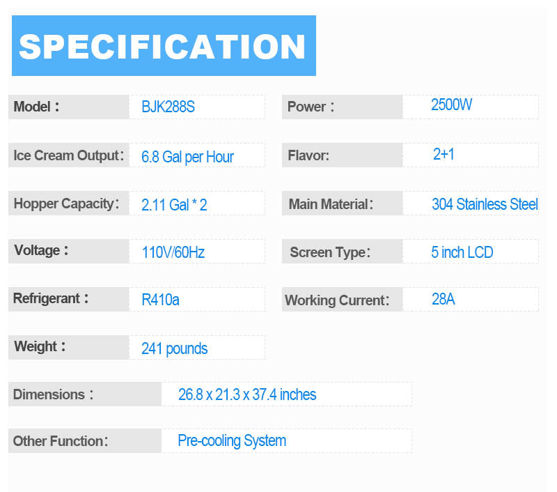 BJK288s speicification