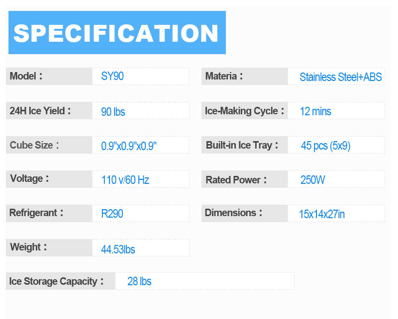 sy90 ice machine