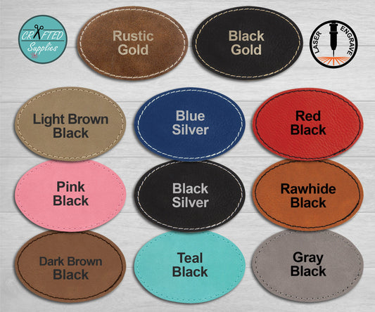 Round Leatherette Patch - Cream/Black (5 Pack) – Houston Acrylic
