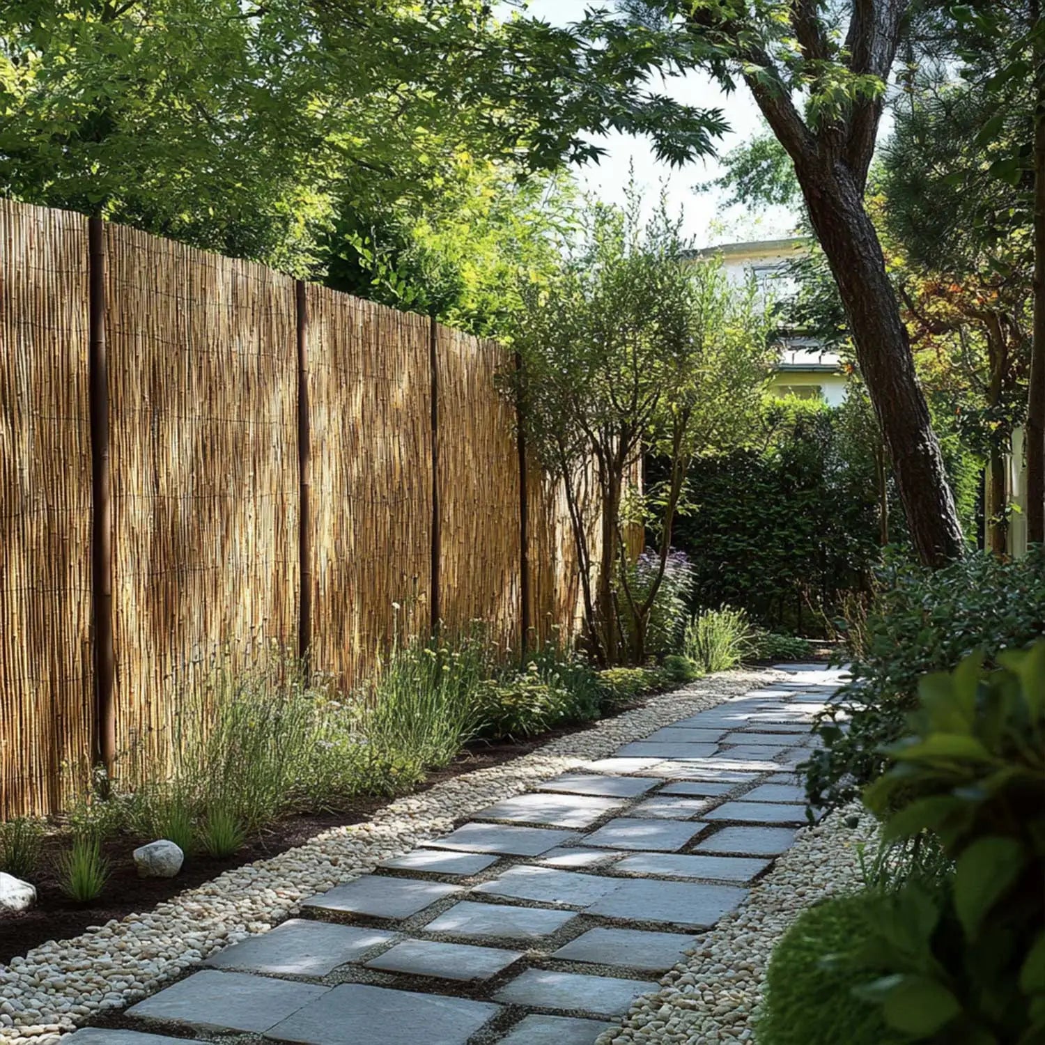 4m(L) x 1m(H) Premium Bamboo Slat Fencing Screening Rolls
