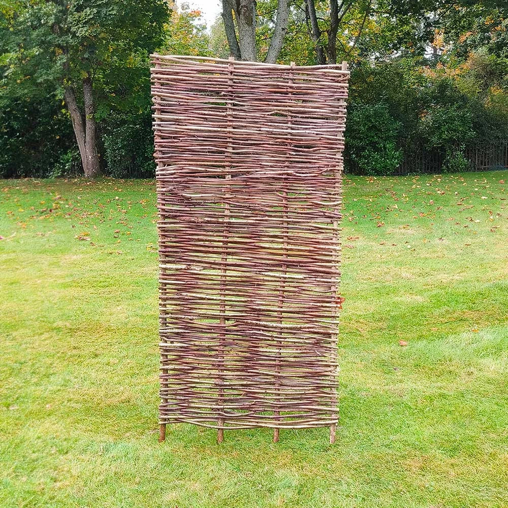 3ft(w) x 6ft(h) Capped Hazel Hurdle Fence Panel Premium Weave