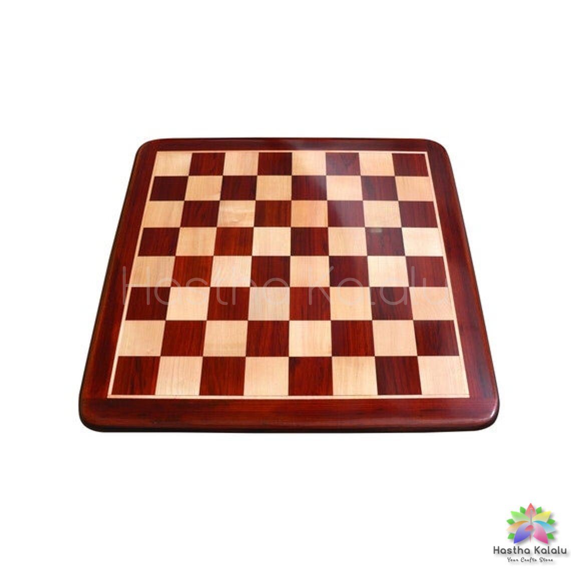 Red Lava Maple Wood Chess Board (With Border)