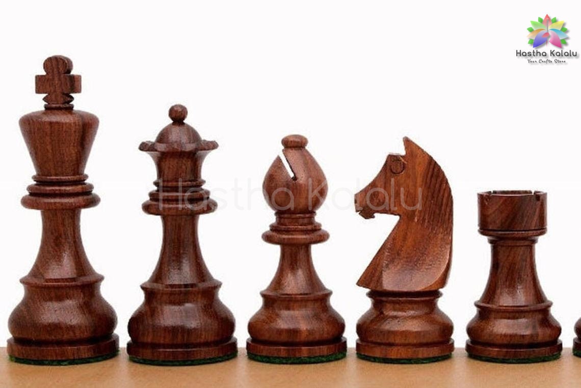 Vintage 70s Master Chess Set Game Cardinal #23 Tournament Size Staunton  weighted