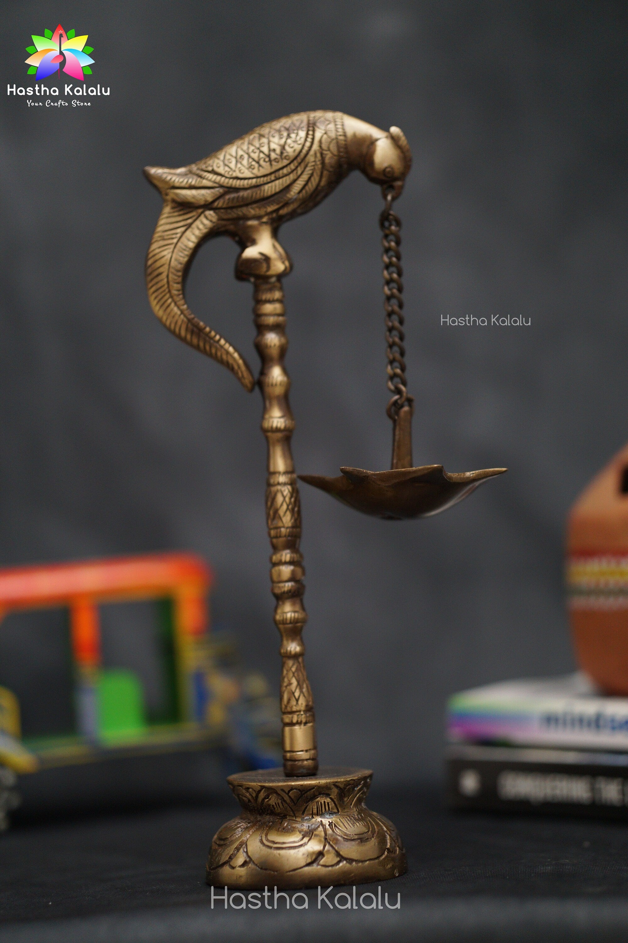 Buy Peacock Lamp Brass Diya  Antique Brass Oil Lamp – Ashtok