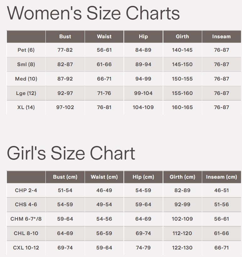 Bloch Female Apparel Size Chart – Pure Dance