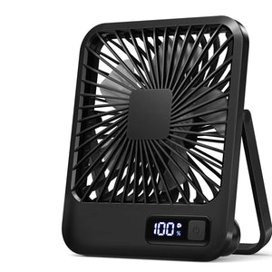 Portable USB Rechargeable Desk Fan - 180° Tilt, 5 Speeds Ultra Quiet Personal Fan - Incendio 