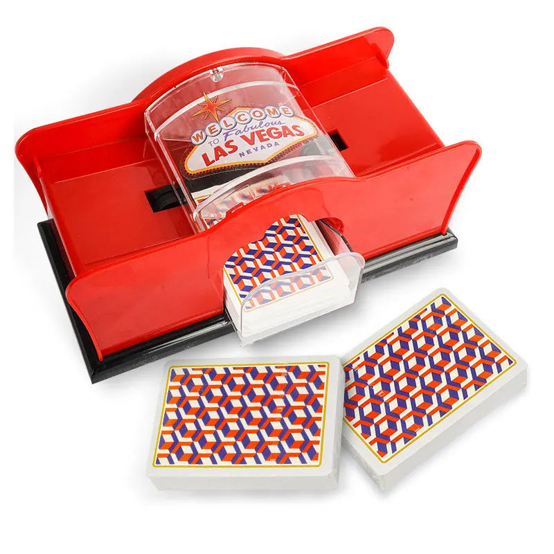 Manual Card Shuffler 2 Deck with Hand Crank for UNO, Easy Use Card Shuffling Machine for Family Games