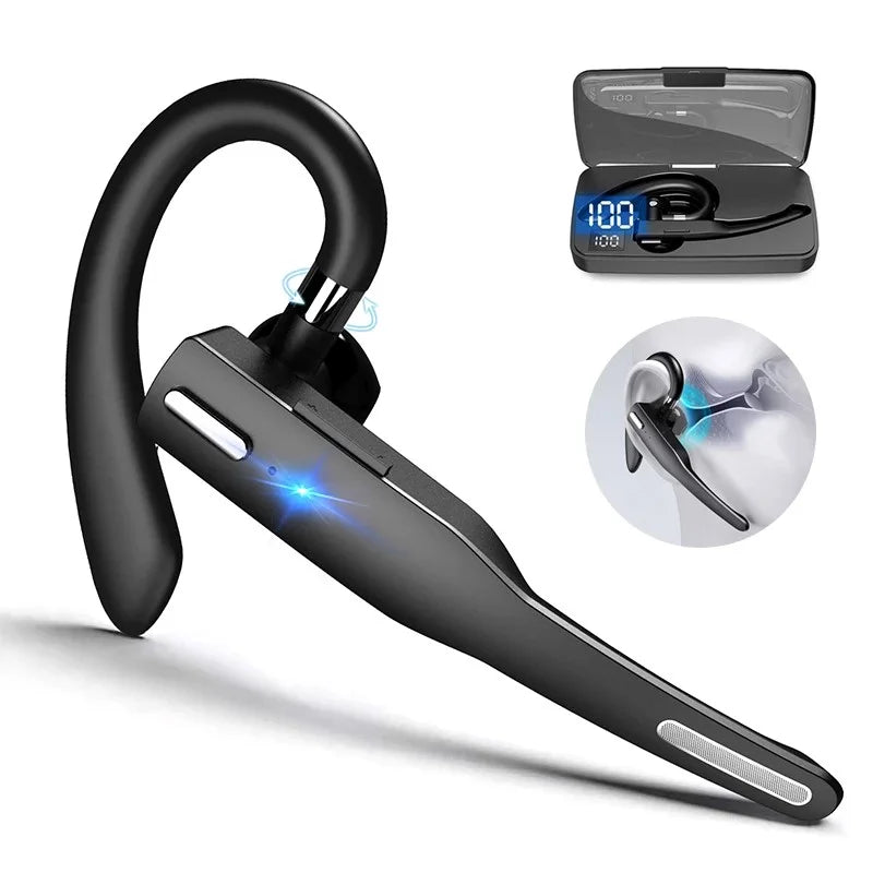 Wireless Headset Bluetooth 5.1 Noise Reduction Ear-mounted Business Headphones