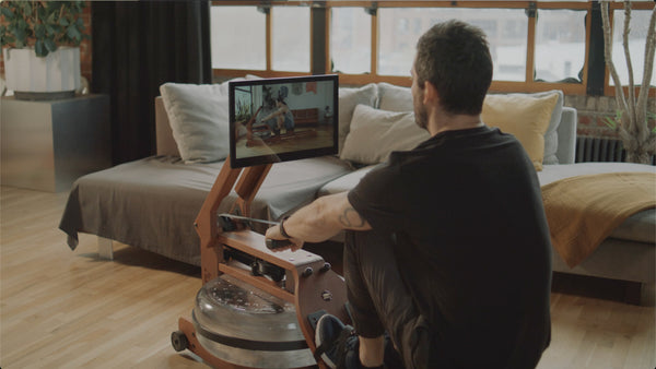 Row along to video tutorials on the rower or on your phone