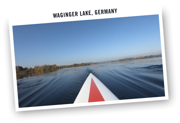 Image of an Ergatta Scenic Row workout in Waginger Lake, Germany.