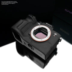 Leder Kameratasche für Sony A7R V ILCE-7RM5 in Schwarz von Gariz Design