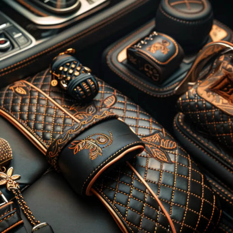 Embroidered car accessories for dad