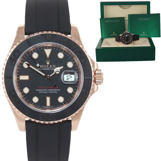 Rolex Mens Yacht-Master Oysterflex Black Dial Watch Watch