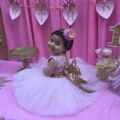 Pink and Gold First Birthday Party Dress