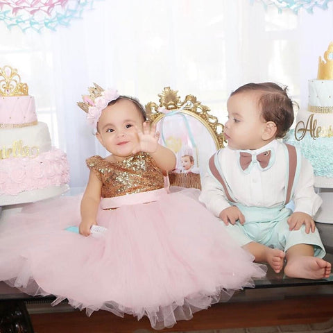 baby and sister matching dresses