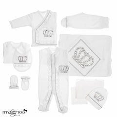 Prince Luxury Layette Set - Itty Bitty Toes www.ittybittytoes.com