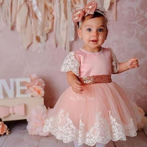 rose gold baby dress