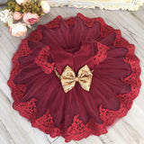 Burgundy Party Dress from Itty Bitty Toes 