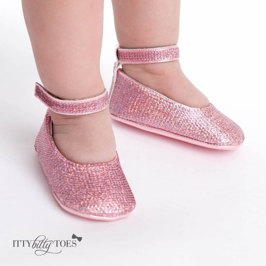 pink sequin shoes