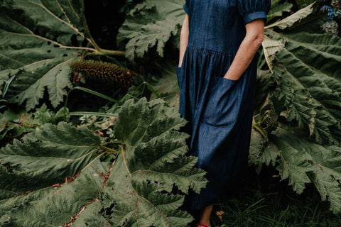 Withnell Molly midi dress in denim.