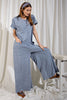 Sweetest Heart Jumpsuit with rolled-up sleeves and full-length wide legs