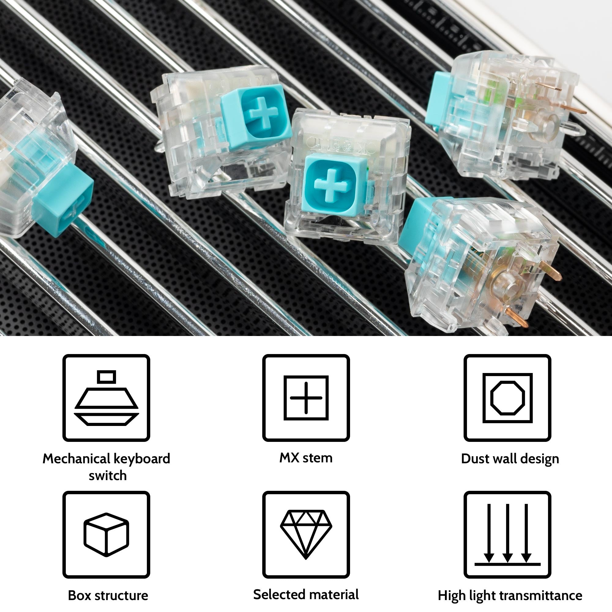 Kailh Crystal Robin Box Switches
