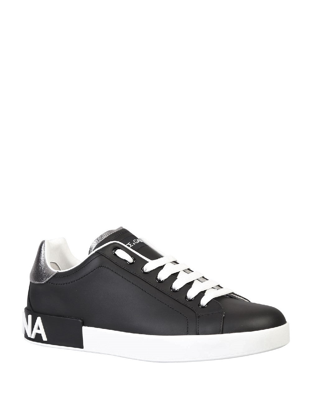 Black and silver Portofino sneakers – DELL'OGLIO