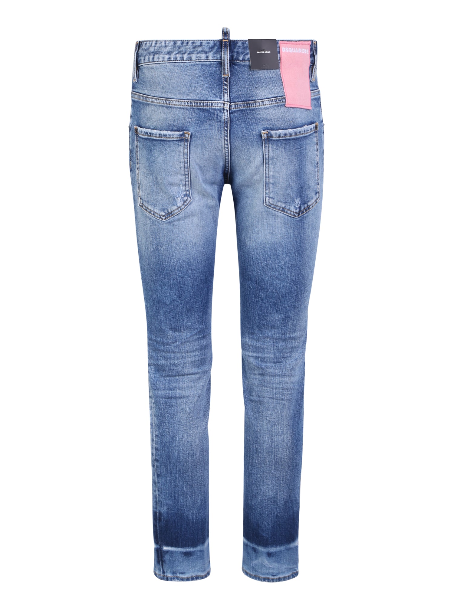 Bleached-Wash blue jeans – DELL'OGLIO