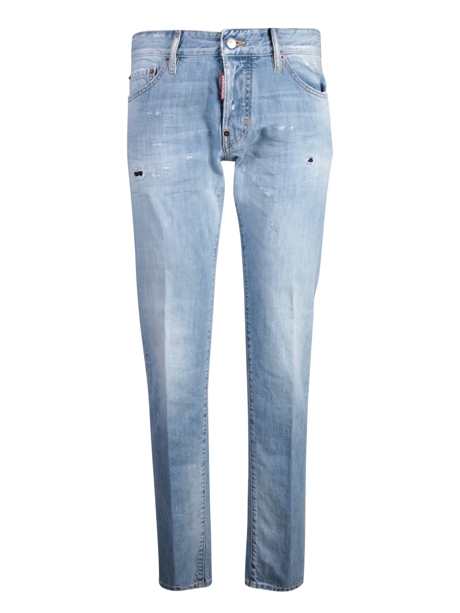 Skater worn effect blue jeans – DELL'OGLIO