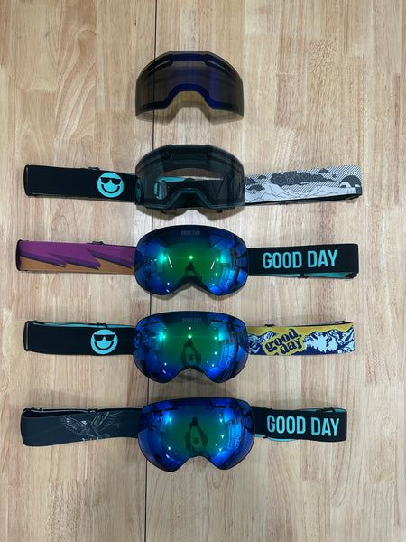 A photo showing our goggles modular design