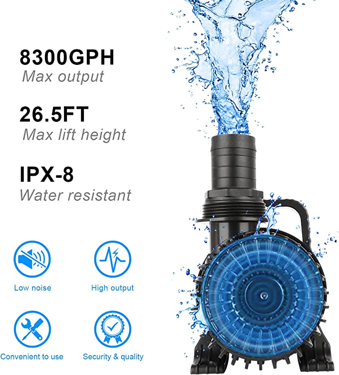 OYO WATER Upgraded 3000 GPH Pond Pump Waterfall Pumps Submersible