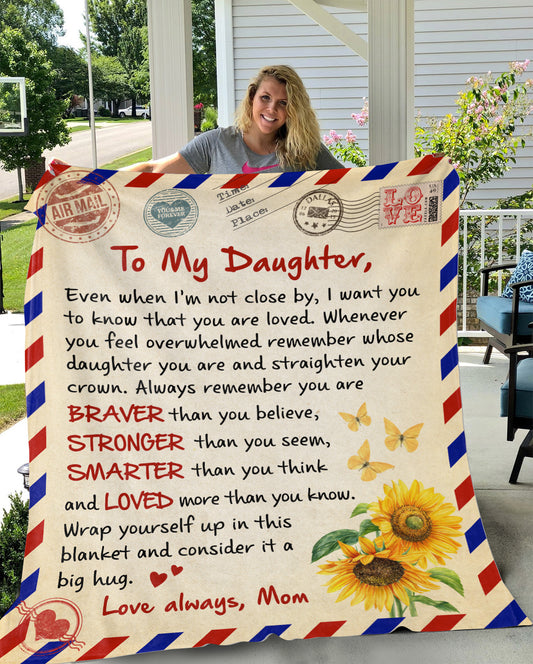 Mother & Daughter Blanket - Dear Mom I want you to know you mean the world  to me