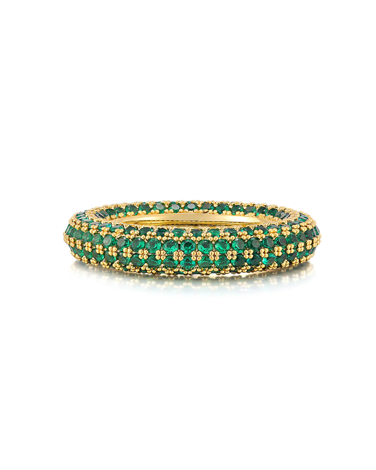  Luv Aj - Pave Amalfi Ring in Green