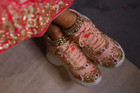 Perfect Customised bridal sneakers for the 2022 brides